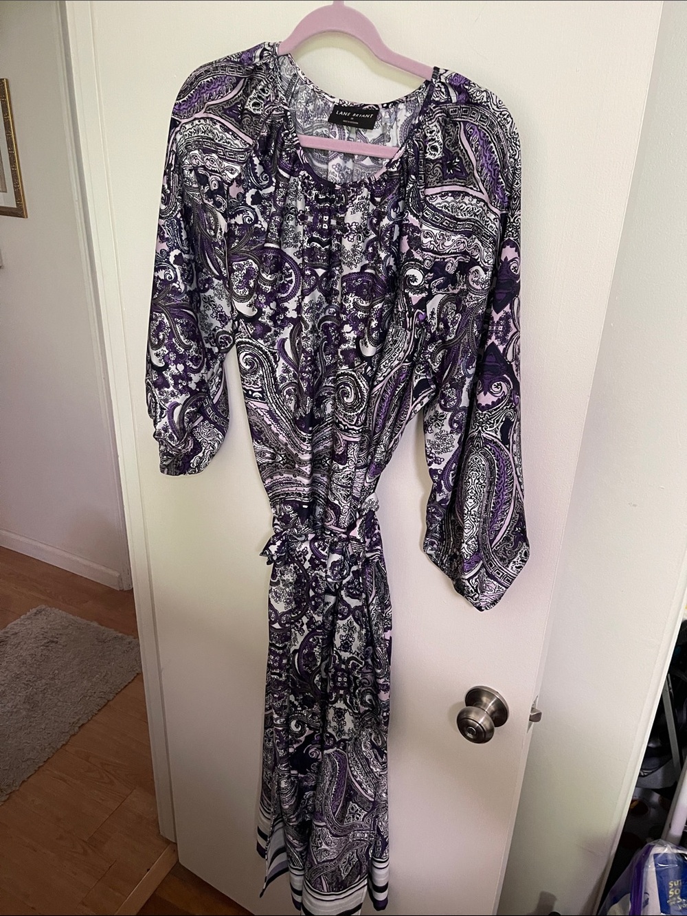 Lane Bryant Maxi Paisley Print Dress - Purple Size 20